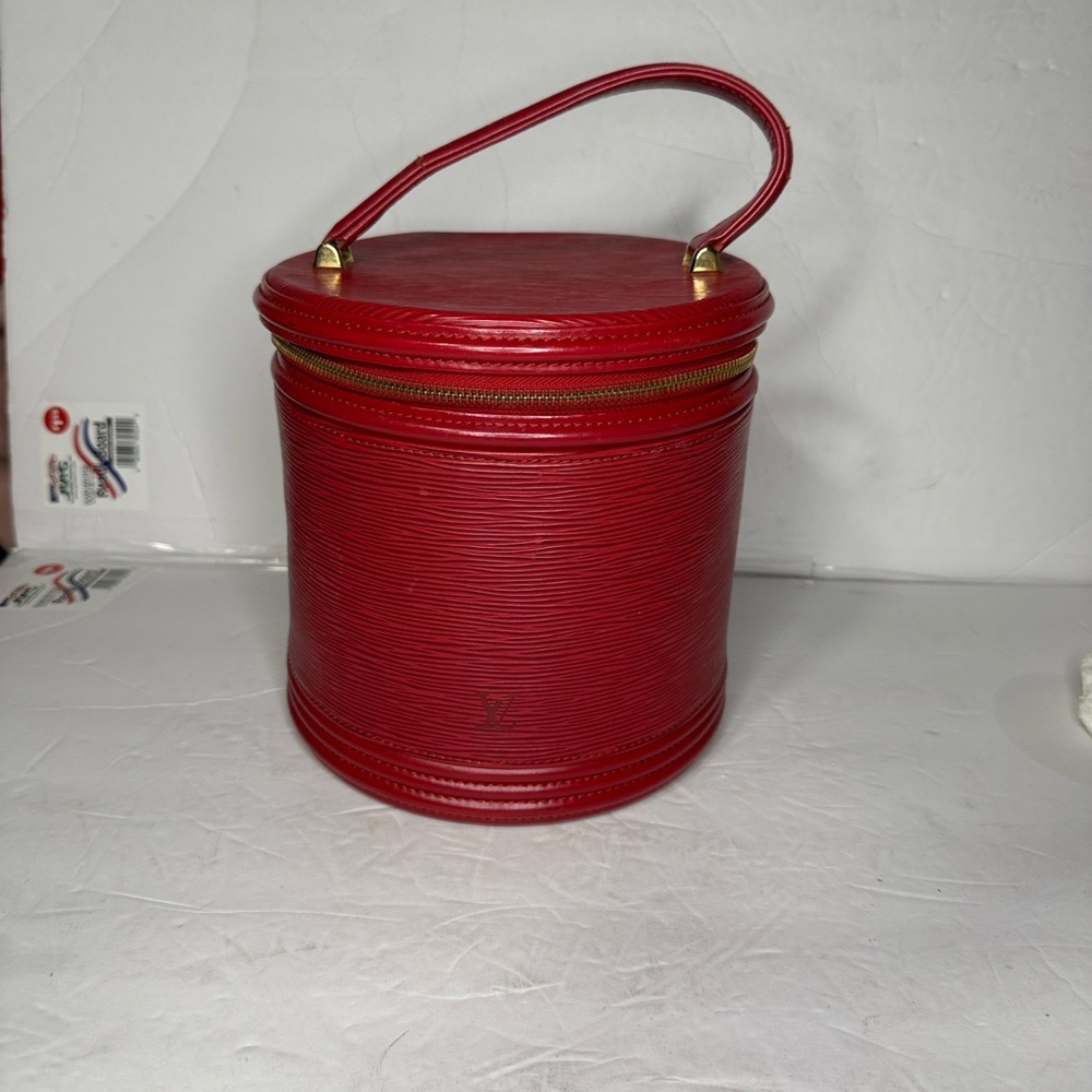 Louis Vuitton Red Epi Cosmetic Case purse